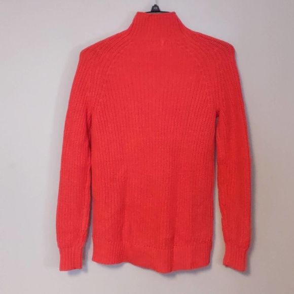 Style & Co Cotton Mock Neck Sweater Coral XS - Picture 2 of 8